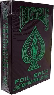 Bicycle MetalLuxe Emerald Playing Cards Limited Edition by JOKARTE, Cool Collectable Cards, Custom Design Decks, Cards For Magicians, Designer Deck