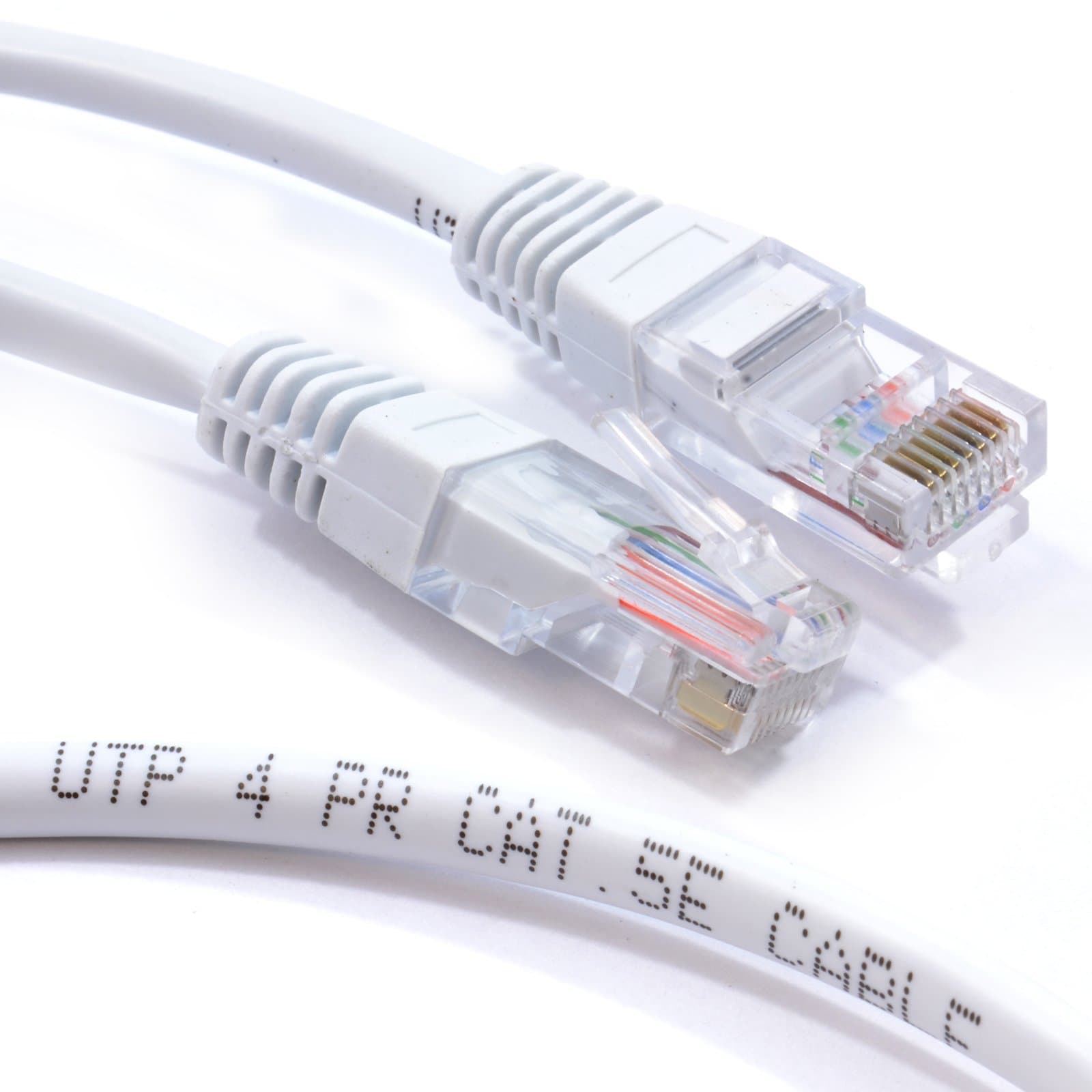 kenable White Network Ethernet RJ45 Cat5E-CCA UTP PATCH 26AWG Cable Lead 5m