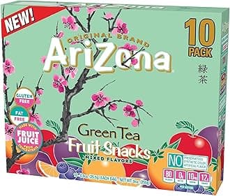 Iced Tea Fruit Snacks, Green Tea - 0.9 oz, 10 count Box