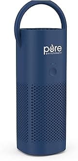 Pure Enrichment® PureZone™ Mini Portable Air Purifier - Cordless True HEPA Filter Cleans Air & Eliminates 99.97% of Dust, Odors, & Allergens Close to You - Cars, School, & Office (Blue)