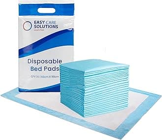 EASY CARE SOLUTIONS 120 x 60 x 90 cm Premium Disposable Incontinence Bed Pads | High Absorbency Underpads, Bed Mats, Mattress Protectors, Incontinence Pads | 4 Packs of 30