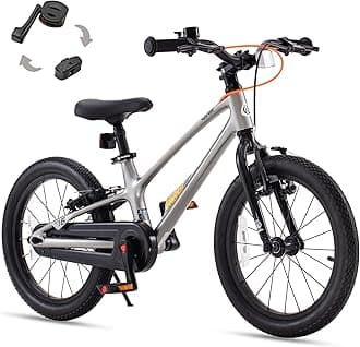 RoyalBaby Kids Bike, Lightweight Magnesium Alloy 16/18 Inch Children’s Bicycle for Boys and Girls Ages 4-9 Years, Adjustable Training Wheels, Easy Assembly