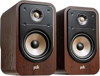 Polk Audio Signature Elite ES20 Hi-Res Audio Certified 6.5 Inch Bookshelf Speaker - Pair (Walnut)