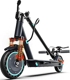 Electric Scooter for Adults Long Range Miles, 500/600W Motor & 10" Vacuum Tires, Foldable Design with Dual Disc Brakes, Smart App Control