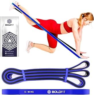 Boldfit Natural Rubber Resistance Bands for Workout Dual Color Heavy Resistance Band for Stretching, Pull ups, Home Exercise Resistance Band