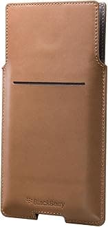Leather Pocket Case for BlackBerry PRIV - Retail Packaging - Tan