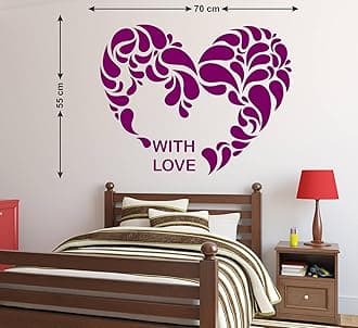 LANSTICK Heart with Love Quote Wall Sticker