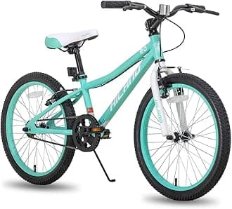 HILAND 20 Inch Kids' Bicycles Mountain Bike for Boys, Girls 5+ Years Old, Single Speed Kids Bicycles with Dual Handbrakes, Child Bike | Kids Bicycles, Dual Handbrakes, Kickstand