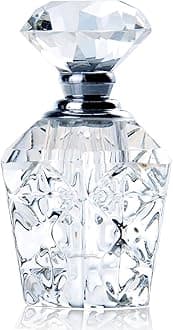 H&D Clear Art Carved Crystal Empty Mini Refillable Perfume Bottle