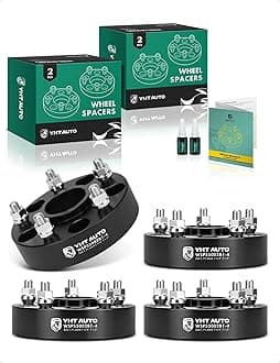 YHTAUTO 5x5 Wheel Spacers 1.5 Inch Fits 1999-2018 Jeep Grand Cherokee Wrangler Commander 5x127mm 5 Lug Tire Spacers Hubcentric w/ 1/2"-20, 71.5mm Hub Bore 4PCS Black Spacers