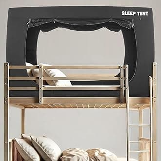 BORNA Bed Canopy Bunk Twin Size Bed Tents,Portable Dream Tent Indoor Sleeping Tents Reduced Light 98% Blackout Tents Breathable Privacy Spac for Adult and Kids (Mattress Not Included)