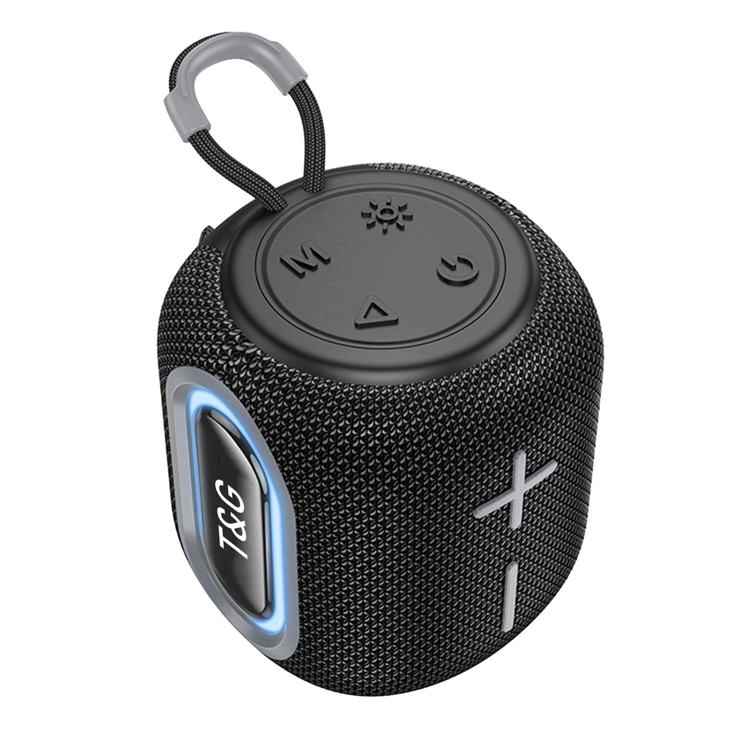 Portable Wireless Speaker, Wireless Mini Subwoofer with Multi LED Light Dynamic ModesTWS, FM/TF Card/U Disk, Connect Mobile Phone/Computer/TV for Outdoor Travel Home Dormitory Party Black