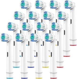 Toothbrush Heads for Oral B, 16 Pack Professional Electric Toothbrush Replacement Heads Medium Soft Dupont Bristles Replacement Toothbrush Heads Precision Clean Brush Heads Refills