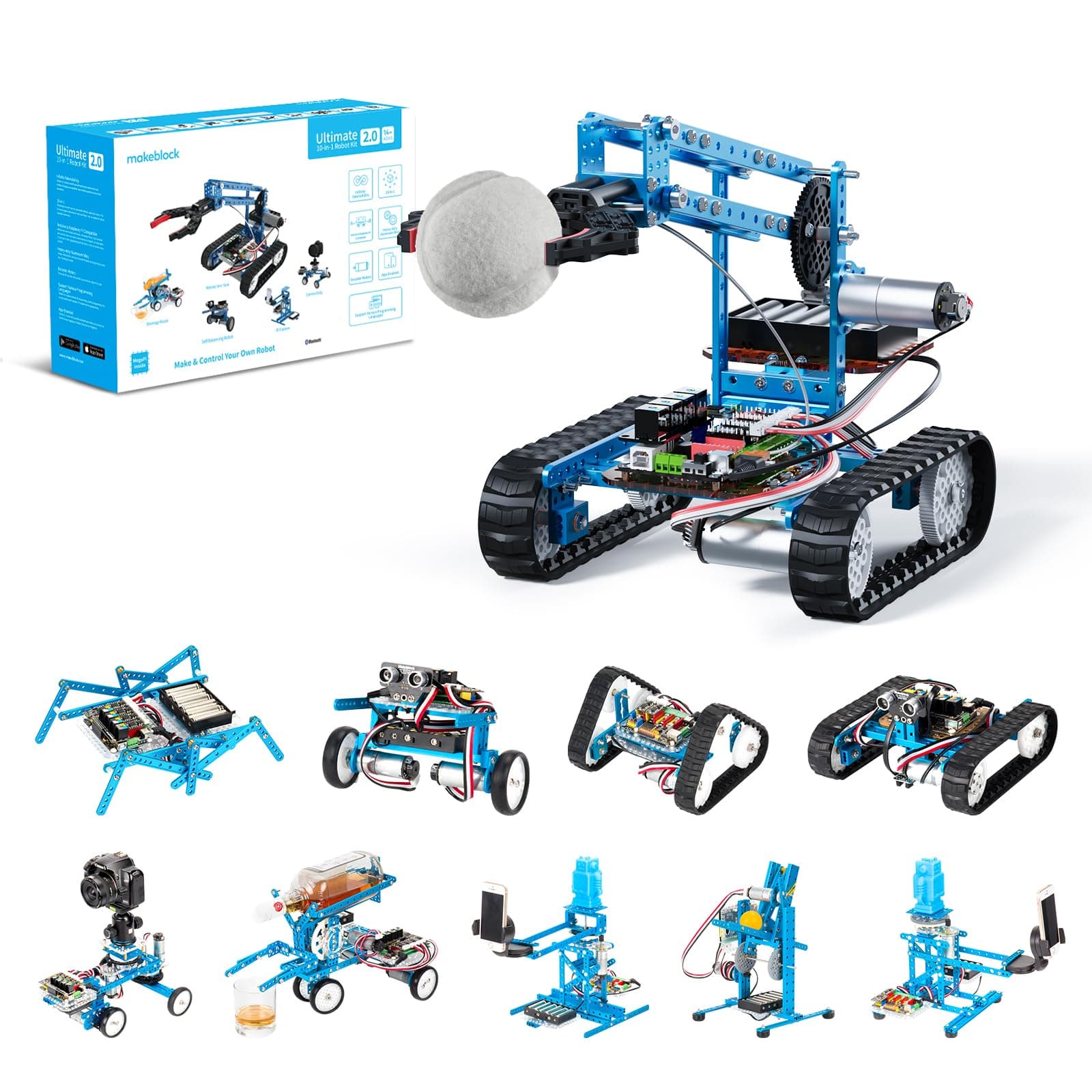 Makeblock Ultimate Robot Kit Blue 10 Diffrent Configurations