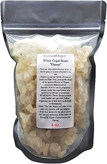 4 oz White Copal Tree Sap Known as Dammar Gum Incense I Incienso de goma de savia de árbol de Copal Blanco