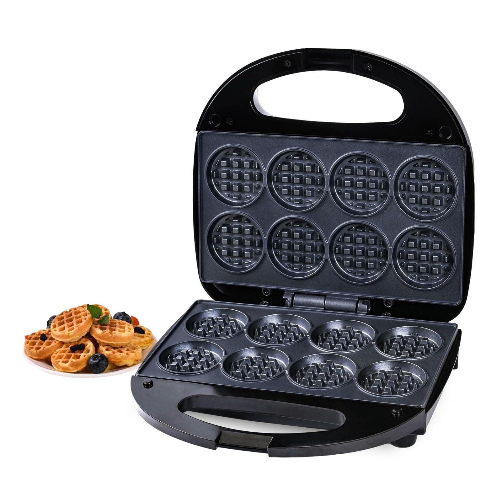 Waffle Maker, Mini Waffle Maker, Non-Stick with Fast Heating, Makes Small Waffle Snacks 8x2 Inch, Perfect for Families, Excellent Choice for Breakfast Parties, Brunch