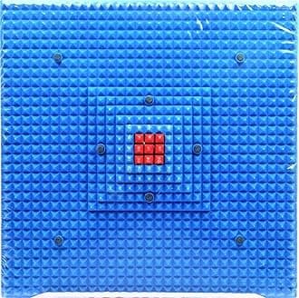 Manual Acupressure Mat for Foot Pain Acupressure Mats Pointed Board Plate Pyramid Acupressure Pad for Foot Magnetic Energy Booster, Blue