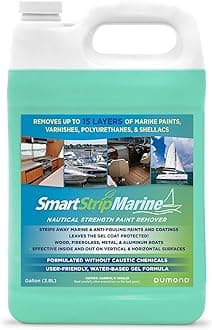 Dumond Smart Strip Marine Paint Remover, for Wood, Fiberglass, Metal & Aluminum Boats & More, Strip Up to 15 Layers of Polyurethane & Acrylic Top & Bottom Marine Coatings, Works Inside & Out, 1 Gallon