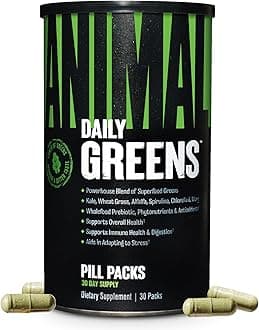 Daily Greens Pill Packs - Kale, Wheat Grass, Alfalfa & More - Convenient Prebiotic and Probiotic Superfood Blend for Superior Digestion, Gut Health, and Immunity For Men & Women - 30 Day Supply