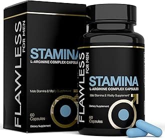 Flawless For Men Stamina | L-Arginine, L -Citrulline & Nitric Oxide Supplement for Men | Promotes Male Vitality, Blood Flow and Endurance | 60 Capsules