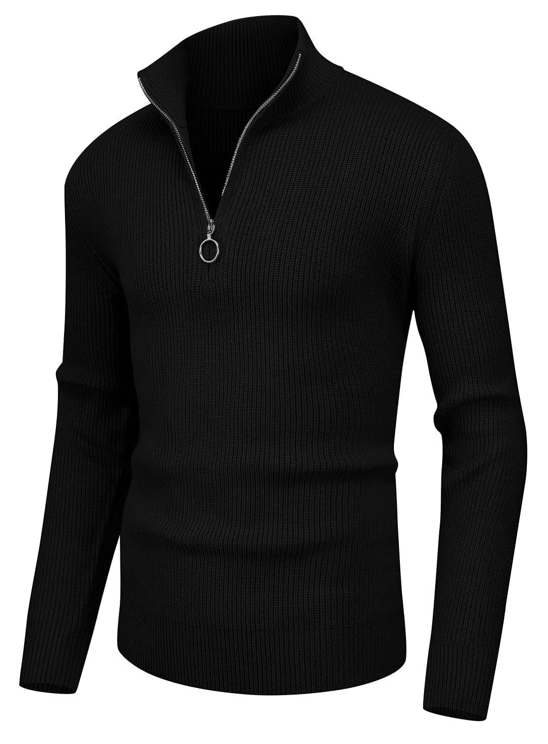 Sailwind Men's Soft Sweaters Quarter Zip Pullover Classic Ribbed Turtleneck Sweater