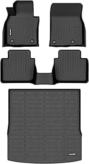 HAFIDI® Floor Mats & Cargo Liner Set Fit for Mazda CX-50 2023 2024 2025 All Weather Protection TPE Anti-Slip Automotive Full Set Floor Liners Custom Mazda CX50 Accessories - Black