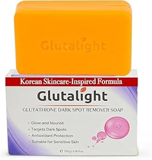 Glutathione Dark Spot Remover Soap | Korean Skincare Hydrating Soap | Hyaluronic Acid, Niacinamide & Ceramide | Achieve Glass Skin Glow | Even Skin Tone & Fades Hyperpigmentation |Pack of 1
