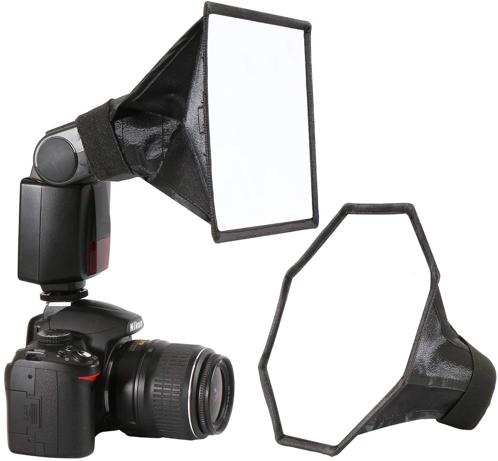 Flash Diffuser Light Softbox, [2 Pack] Speedlight Softbox Collapsible