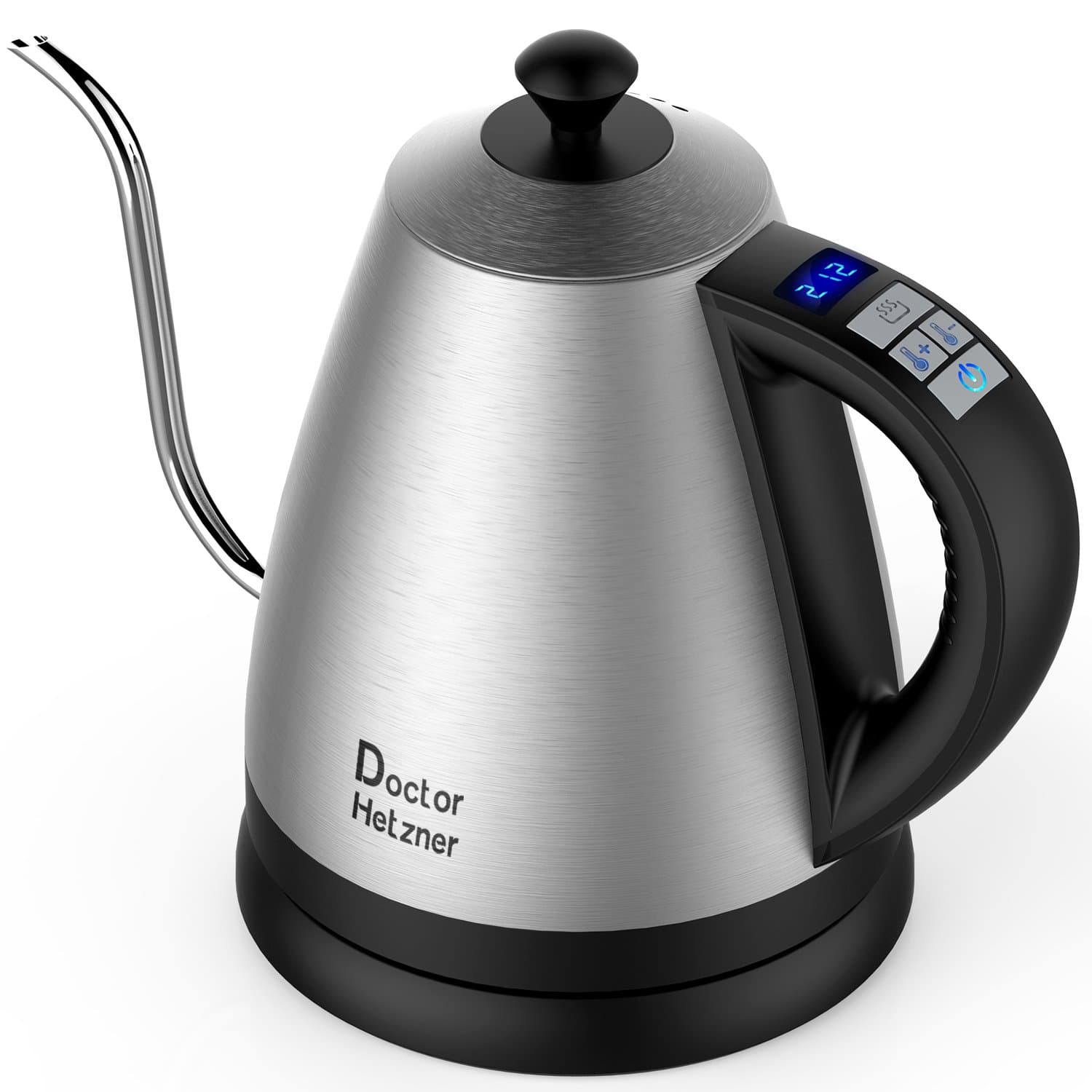 Electric Kettle with Variable Temperature, 1.2L Gooseneck Pour-Over Kettle for Drip Coffee and Tea, BPA-Free 304 Stainless Steel Kettle with LCD Display and Keep Warm Function Kettle, 1000W