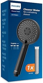 Water Filtration Showerhead, Protection for Hair & Skin, Effectively removes Chlorine and Other Large Particles, Three Spray Modes, 1 Month Filter Capacity, Black
