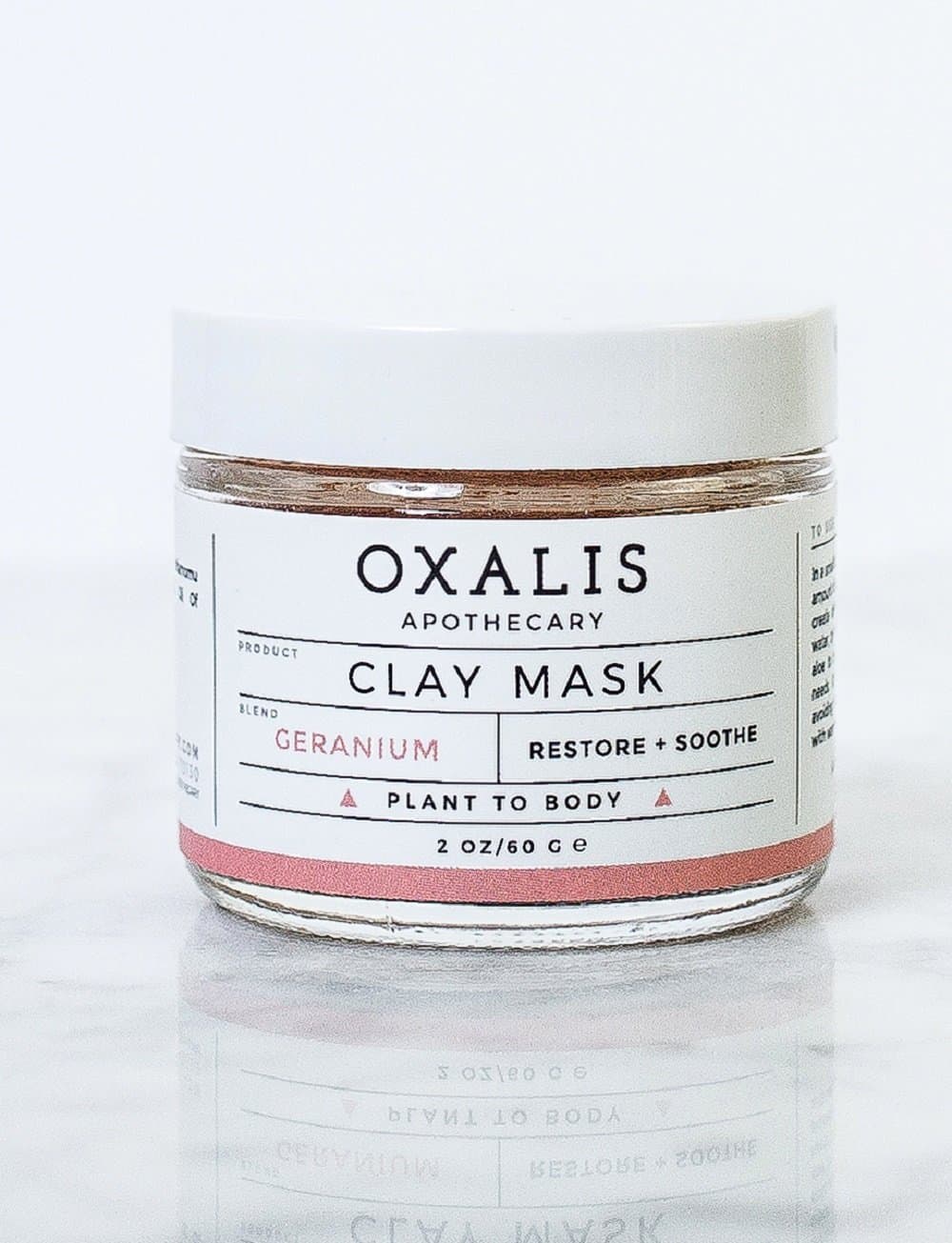 Oxalis Apothecary Geranium Clay Mask, 2 OZ