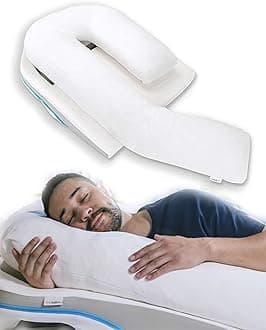 MedCline Shoulder Relief System, Bed Wedge Pillow for Shoulder Pain Relief with Therapeutic Body Pillow, Insert, and Covers, Inclined Sleep Position with Arm Pocket, Large for 5'10" and Above