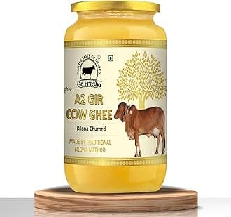Go Fresho A2 Gir Cow Ghee | Traditional Vedic Bilona Method | Pure & Natural | Authentic Indian Ghee | 100 ml Glass Bottle | Pack of 1