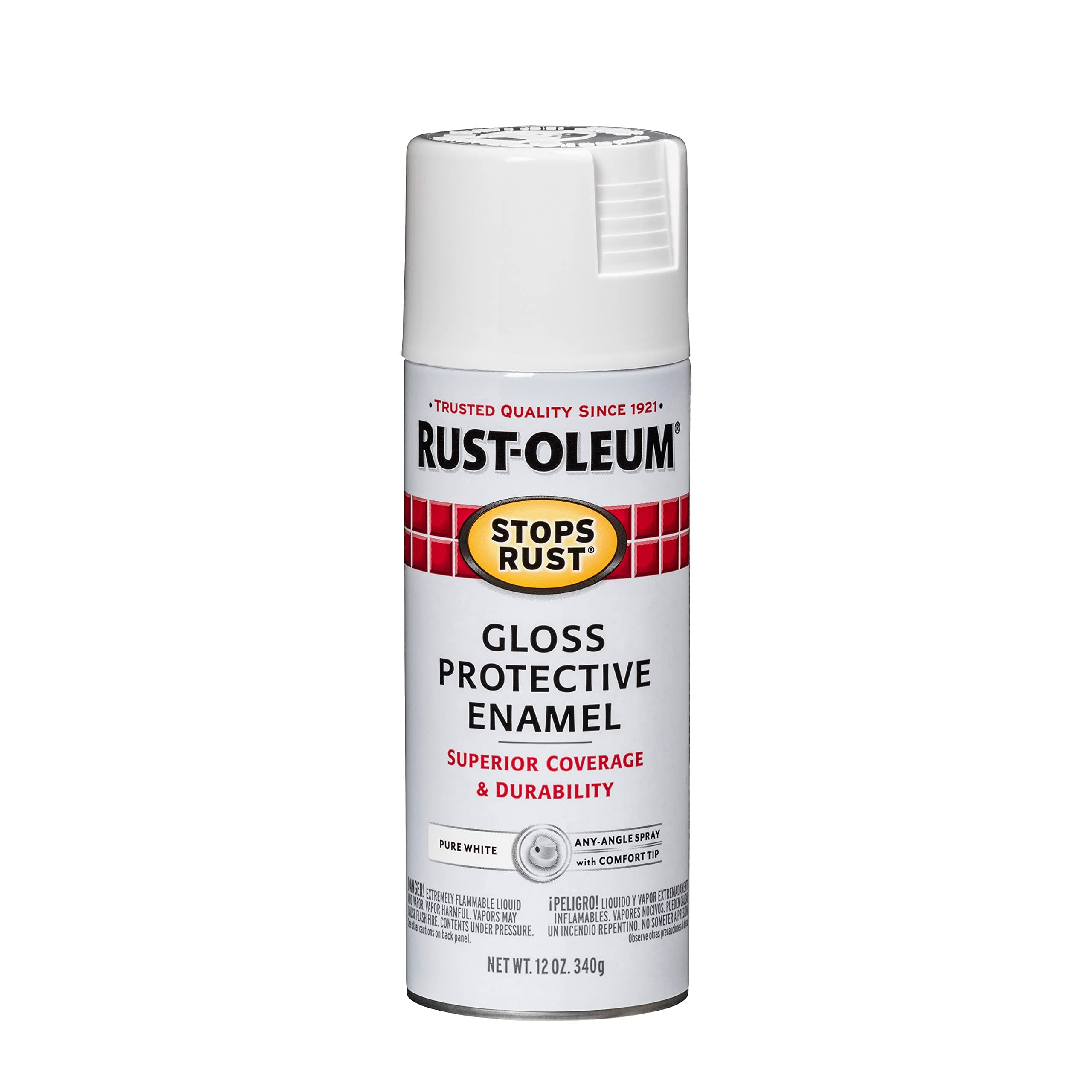Stops Rust Protective Gloss Enamel Spray Paint - 250702-12 Oz, Pure White