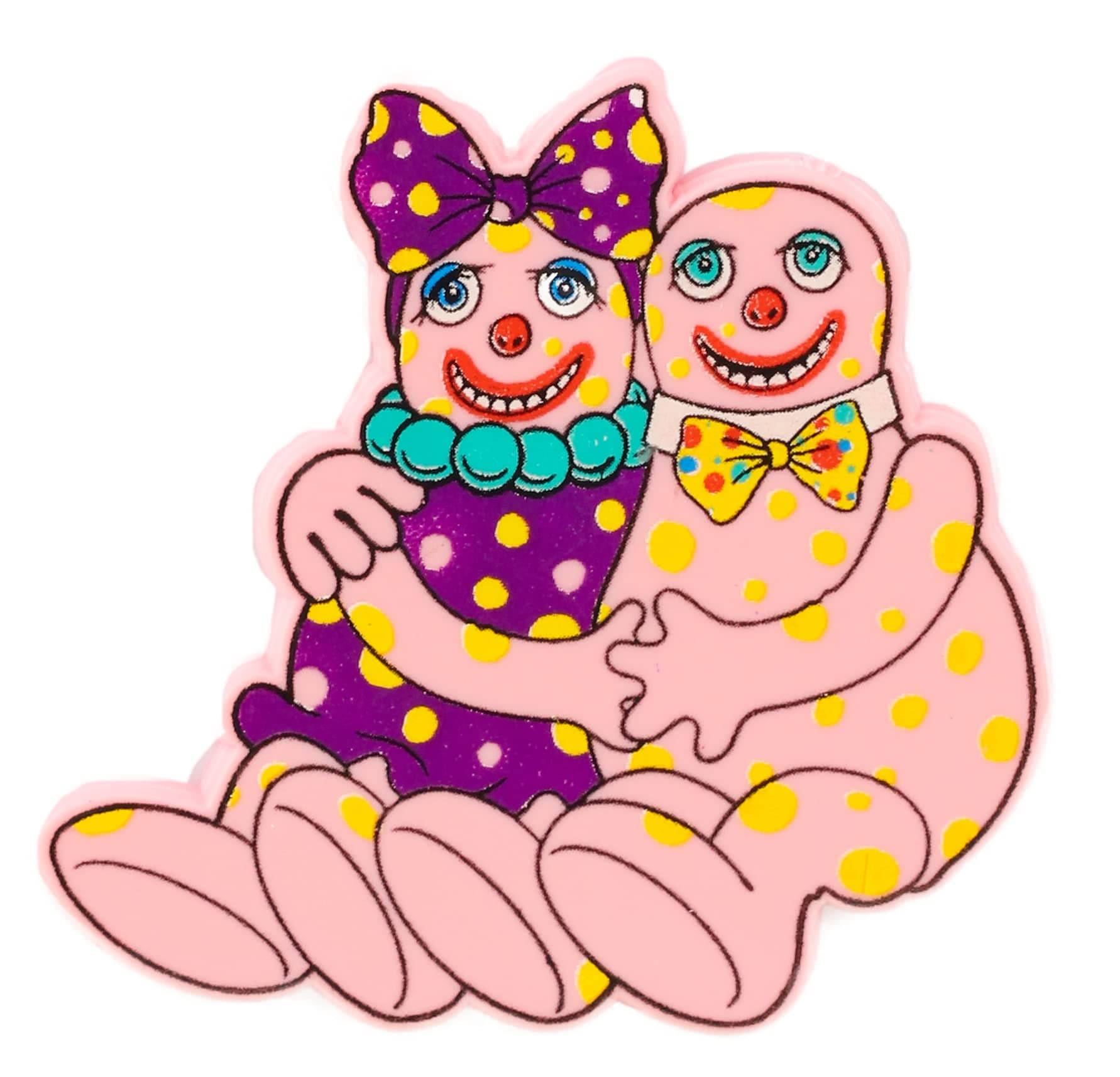 Mr Blobby Pin Brooch- Cuddling Blobby's