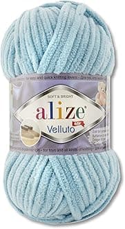 100 g Alize Velluto Wool in 30 Selections (414 | Azure Blue)