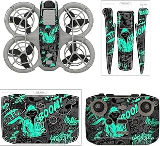 Neo Skin Stickers Set for DJI Neo Drone and Remote, Waterproof Drone Skin PVC Sticker Decal, Anti-Scratch Protective Film for DJI Neo Accessories (1)