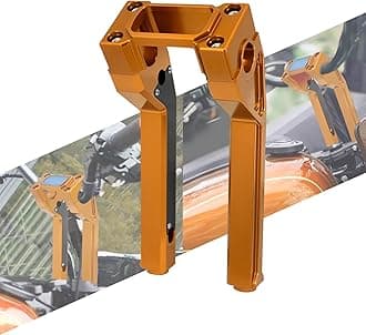 Motorcycle Handlebar Risers Handle Bar Riser Fit For Harley Softail Sport Glide Street Bob Lowrider ST FXST 2018-2023 with 1.0" Clamping Area (Gold 10 inch tall)