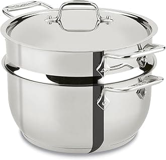 E414S564 Stainless Steel Steamer Cookware, 5-Quart, Silver