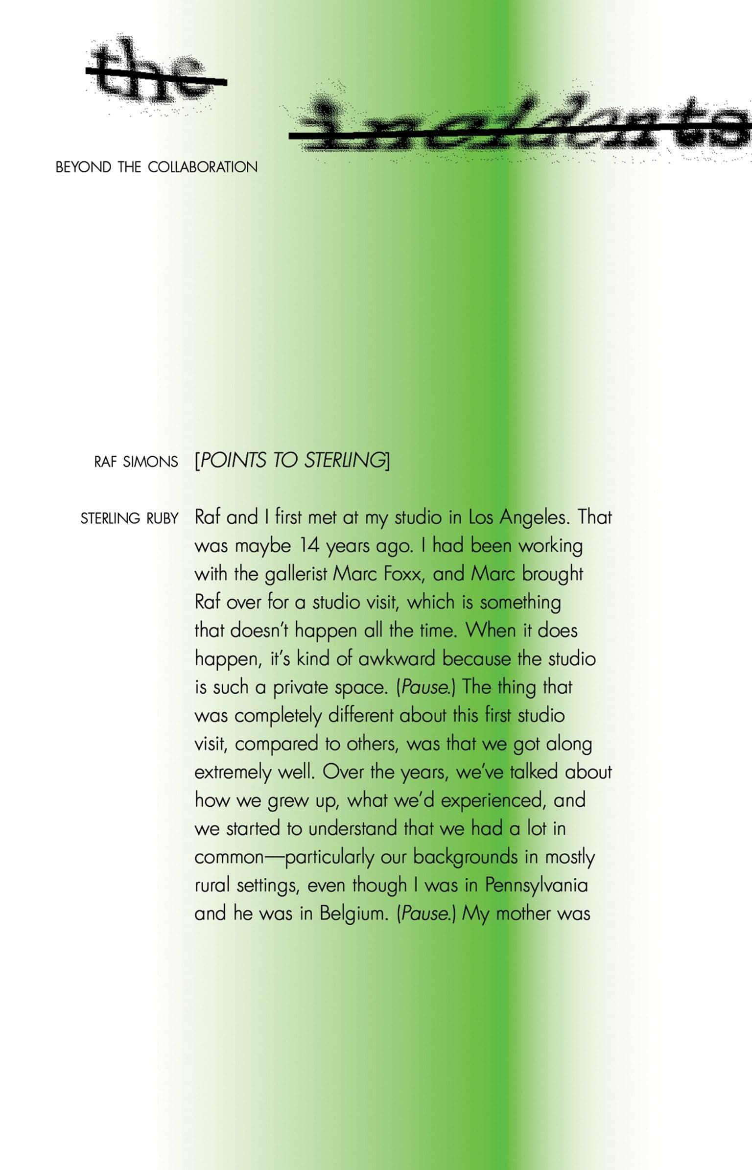 Sterling Ruby, Raf Simons - Beyond the Collaboration (Sternberg Press / The Incidents)