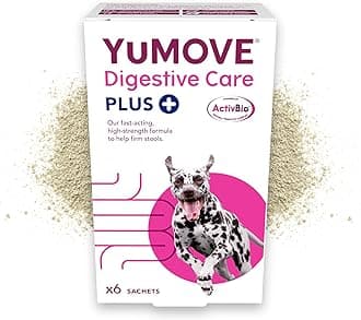 YuMOVE Digestive Care PLUS, Dogs & Cats Pre and Probiotics Supplement for Gut Health, Digestive Support Veterinary Strength with Fast-acting Ingredients, All Ages and Breeds, 6 Sachets