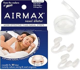 Nasal Dilator for Better Sleep - Natural, Comfortable, Anti Snoring Device, Snoring Solution for Maximum Airflow and Easier Breathing 2 Size Trial Pack (Small and Medium - Clear)