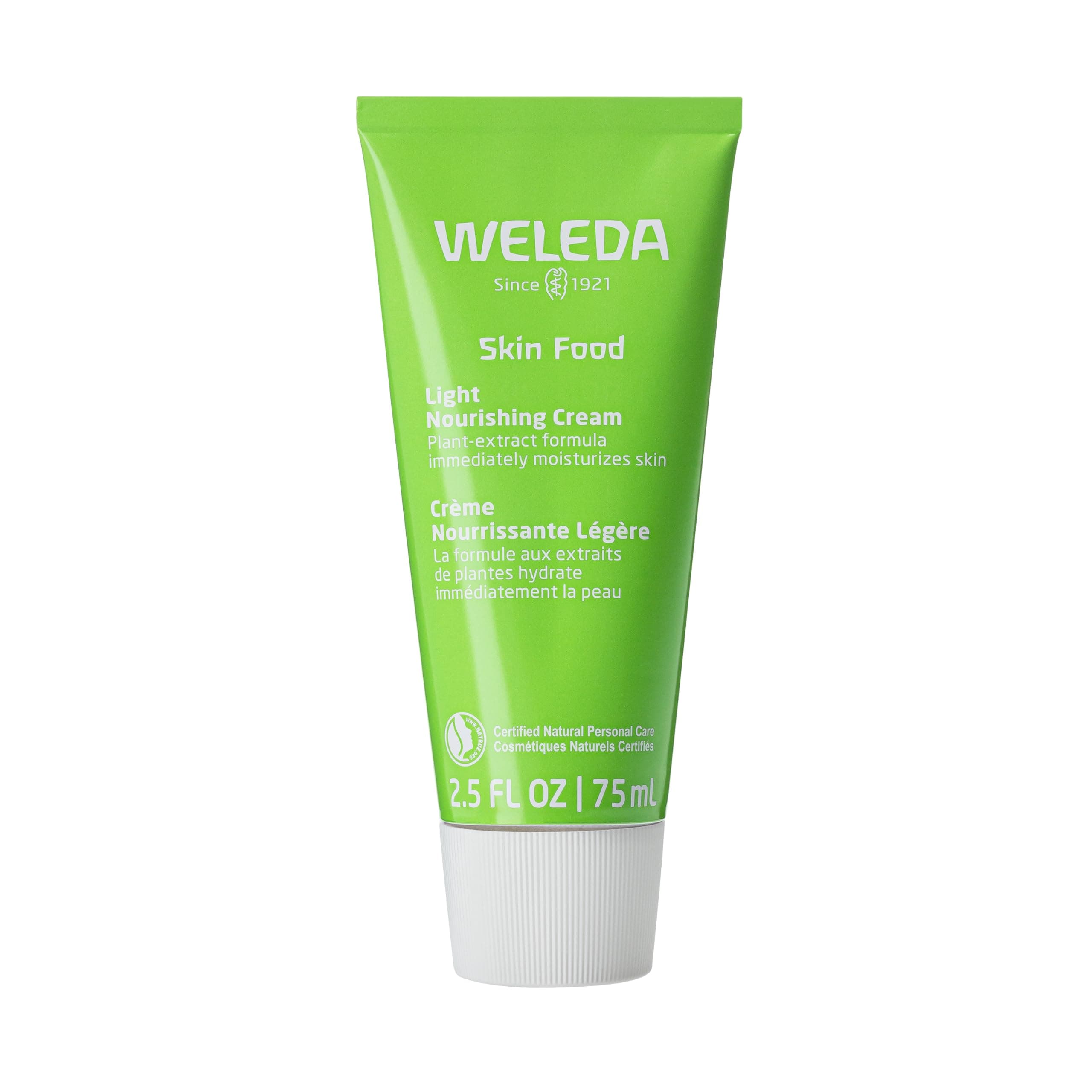 Weleda Skin Food Light, Dry Skin Moisturiser, Moisturising Cream & Primer, Face & Body, For Men & Women, Multiple Uses, 100% Certified Natural, Organic, 75ml