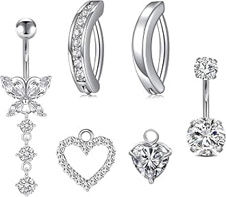 Briana Williams Belly Button Ring Belly Rings Belly Button Piercing Gold Belly Button Ring for Women Clicker Belly Ring Belly Piercing Stainless Steel 14g 10mm Blley Navel Rings Piercing Jewelry