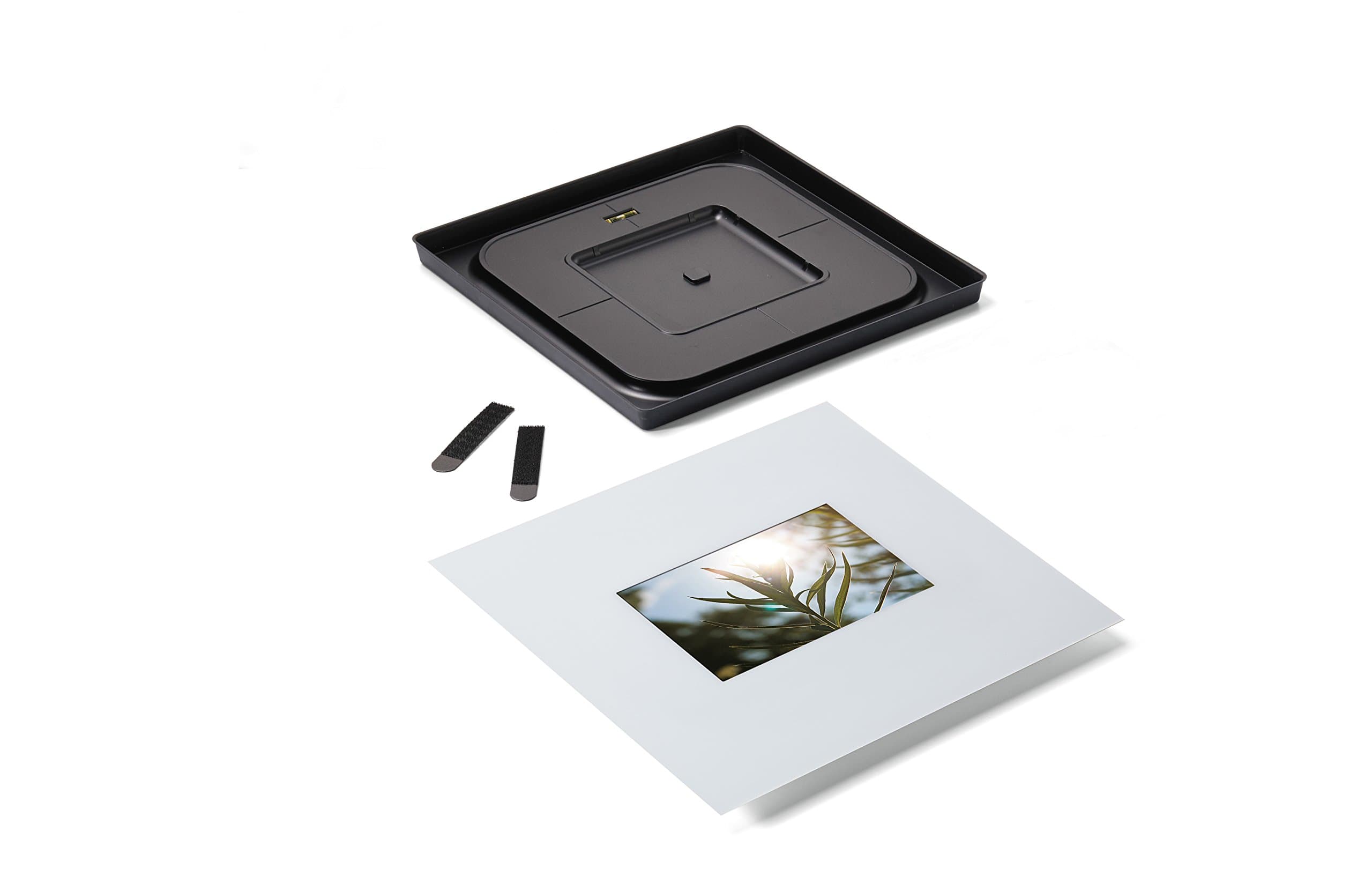 Command Decor Damage-Free Wall Tile Kit, 5 x 7", White, White Frame & Riser