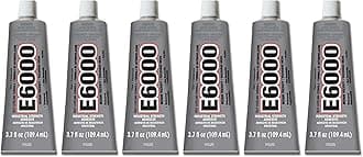 Eclectic Products 220011 6 Pack 3.7 oz. E-6000 High Viscosity Multi-Purpose Adhesive, Clear