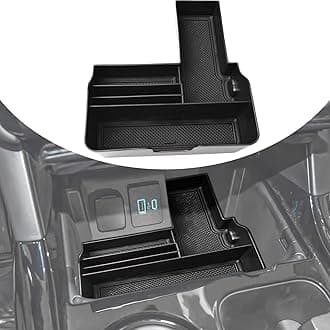 TACOBRO Center Console Tray Compatible with Ford Explorer 2020 2021 2022 2023 2024 Accessories,Compartment Insert Organizer Secondary Storage Box ABS Material (Not Fit 2025)