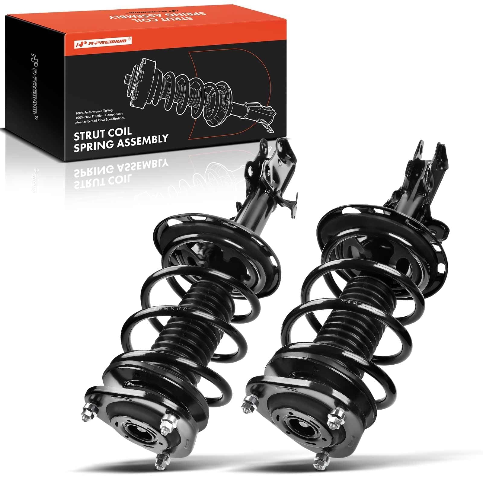 A-Premium Front Struts Compatible with Toyota RAV4 [2.4L/2.5L] 2006-2012 - 2x Replacement Suspension Complete Strut Assembly Shock with Coil Spring