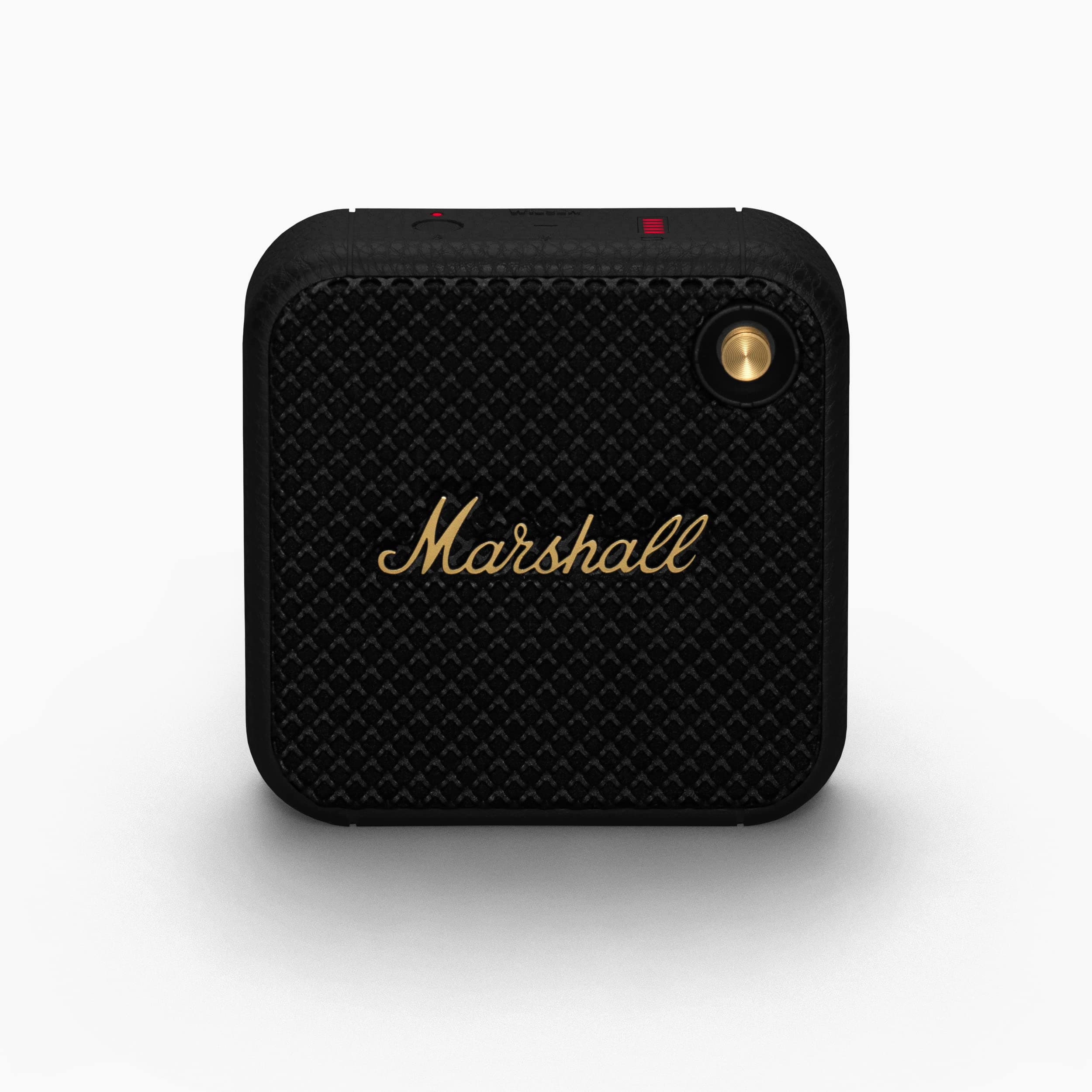 Marshall Willen Bluetooth Speaker, Wireless, 15+ Hours Playtime, Water-Resistent, Quick Charge, Stackable - Black & Brass