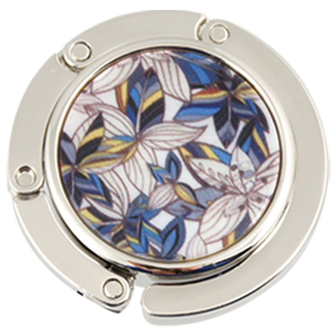 Lily Flowers Pattern Metal Foldable Purse Handbag Hook Table Hanger